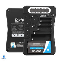 Batterietester LCD Digital Tragbar FüR AA AAA C D 9V CR123A Schwarz Dlyfull