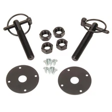 Speedway Motors Lightweight Black Anodized Aluminum Hood Pin Kit with Q-Clips
