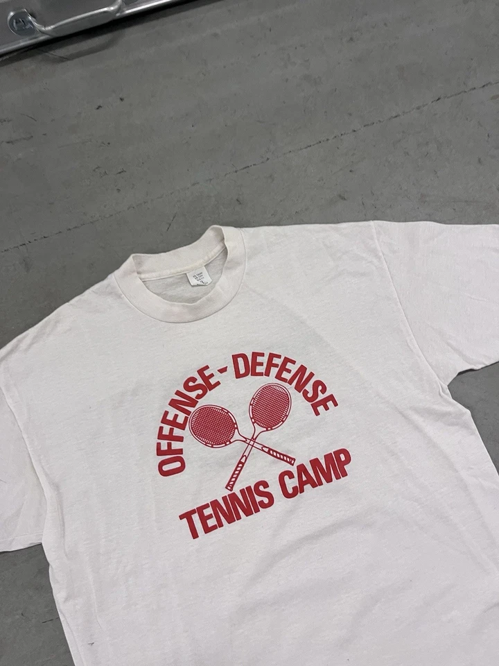 De colección. Camiseta de campamento de tenis zapatos suizos años 80 K talla XL Foto 3 de 4