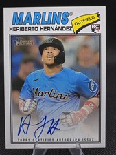 2026 Topps Heritage HERIBERTO HERNANDEZ RC Real On Card Auto - Miami Marlins