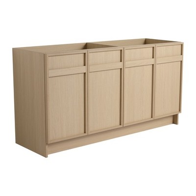 60'' Plywood Freestanding Bathroom Vanity  Cabinet W/4 Doors Without Ceramic Sink