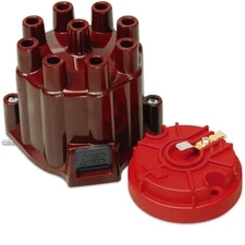 MSD Cap and Rotor Kit 8442; Replacement Cap/Rotor Maroon for GM V8 Points