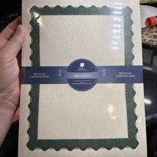 Great Papers 934200 Metallic Green Printable Certificates 100 Pack