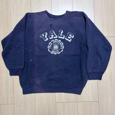 YALE 60s Vintage Sweatshirt, Eggplant Navy, American Casual, Made in the USA