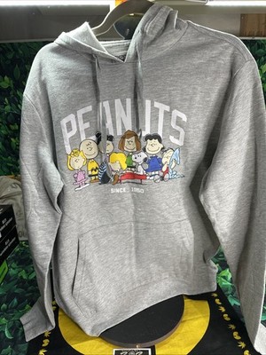 Peanuts Graphic Hoodie Men s Medium Gray Snoopy Gang Sweatshirt