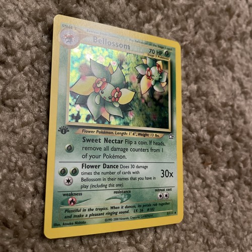 Pokemon First Edition Bellossom 3/111 Neo Genesis Holo beauty rare 1st ed lp+  - Picture 3 of 7