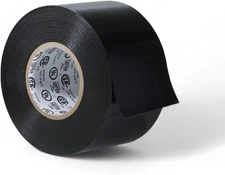 T.R.U. EL7566-AW Professional Grade Rubber Black PVC Electrical Tape, Rated up t
