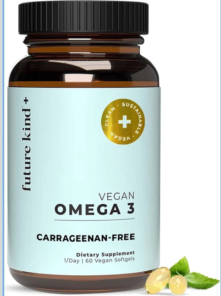 future kind + 素食欧米茄 3 - 60 软胶囊有效期至:11/26 (2 件装 💚全新 — 第 4/4 张图片