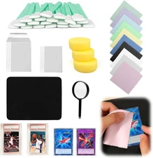 XANGNIER 145 Pcs Card Cleaning Kit,Trading Sports Card Repair and Care Tool Kit 