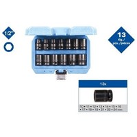 Brilliant Tools BT022620 1/2'' Kraft-Stecknuss-Satz, Sechskant, 13-Tlg, Kurz