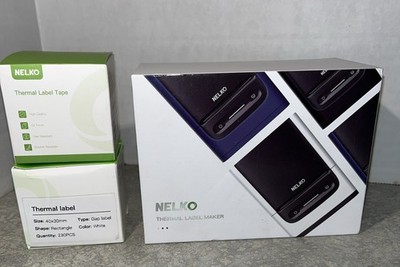  Nelko Label Maker  w/Tape, PM220 Bluetooth Label Printer &2X boxes Labels-771