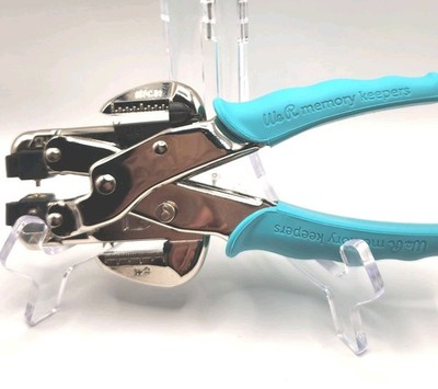 We R Memory Keepers Crop A Dile Hole Punch Eyelet Setter Aqua Blue Handle
