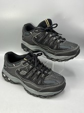 Skechers Afterburn Memory Fit Sneaker Men 8 Black Leather Athletic 50125EWW-BKCC
