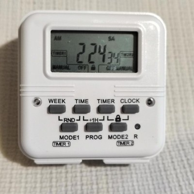 BN-LINK 7 Day Heavy Duty Digital Programmable Dual Outlet Timer - 2 