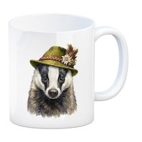 Dachs Mit AlpenläNdischem Trachtenhut Kaffeebecher