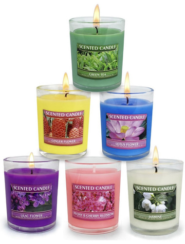 6 Pack 2oz Outdoor Candles Gift Set with 6 Scents Glass Jar Scented Candle NEW!