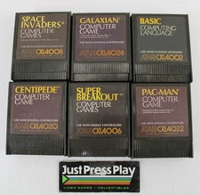 Lot of 6 Atari 400/800 Galaxian, Basic, Pac-Man, Space Invaders++