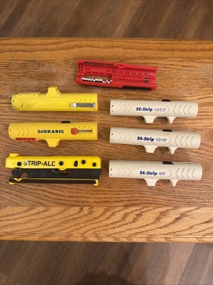 Lot Of 7 Wire Strippers, SE-Strip, Strip-All, Jokari, Used