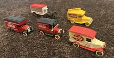 Lot Of 5 Vintage Lledo Days Gone Coca-Cola Die Cast Cars - Made In England