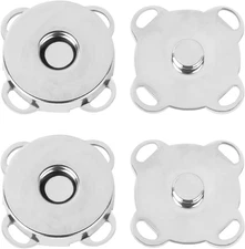 12 Sets Plum Magnetic Snaps Buttons, Magnetic Purse Closures Fasteners Magnetic