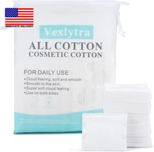 Premium Cotton Pads for Face (200 Count) - Natural High-Quality Makeup Removers,