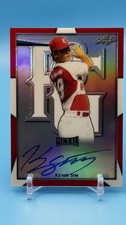 2019 Leaf Metal Kevin Sim RED AUTO 1/5 #BA-KS1 Bookend D-backs Prospect MT+