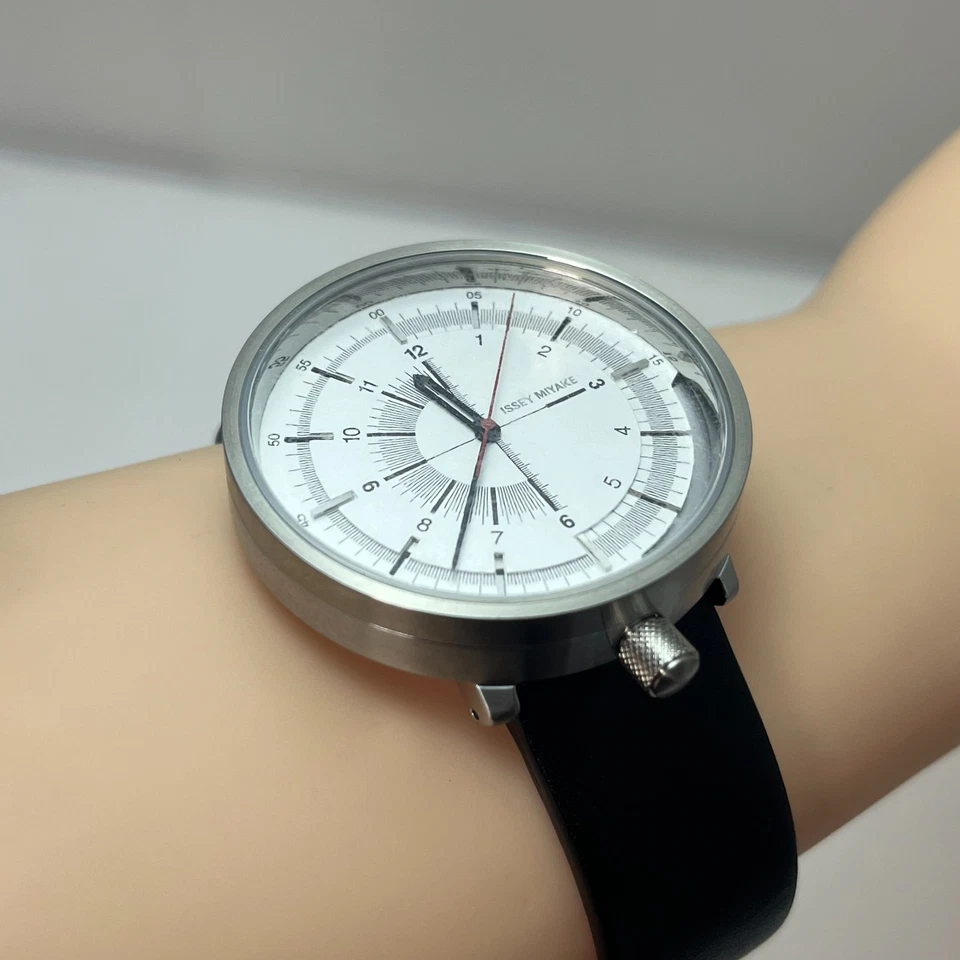 Raro Reloj SEIKO ISSEY MIYAKE 1/6 Nao Tamura Correa Cuero Japón AUTOMÁTICO #100B Foto 4 de 4