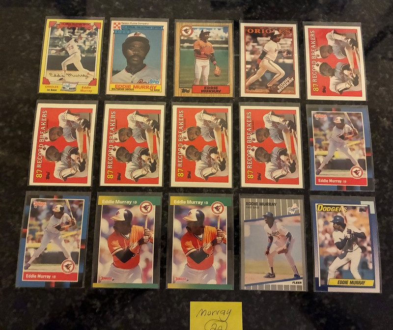 EDDIE MURRAY CARD LOT...............23 TOTAL