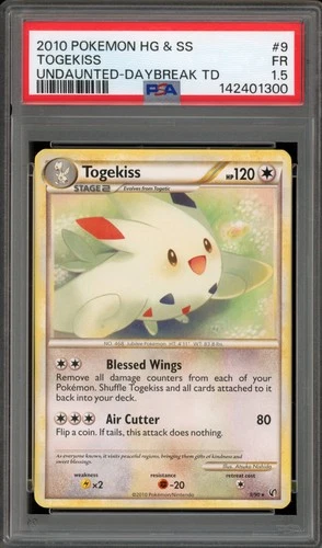 Pokemon Togekiss Undaunted Daybreak TD Rare #9 PSA 1.5