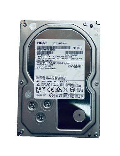 HUS724040ALA640 HGST Hitachi 4TB 7.2K SATA 3.5'' Hard Drive 0F19459