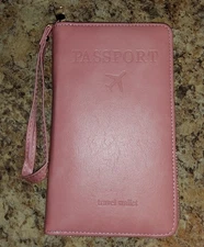 Giftanle Pink RFID Passport Wallet