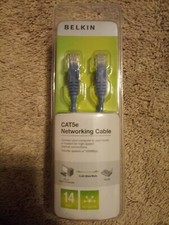 Belkin Fast CAT5e Patch Networking Cable 14 Blue NEW