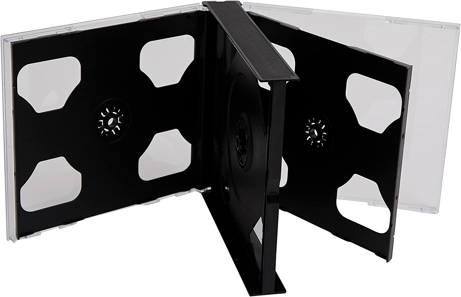 5 Way CD DVD Jewel Cases 25mm for 5 Disc with Black Tray Replacement