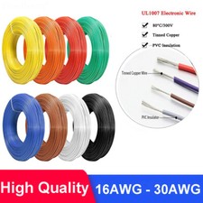 Tin Plated Copper Cable Wire UL1007 Flexible PVC Wire 16 AWG - 30 AWG 80  300V