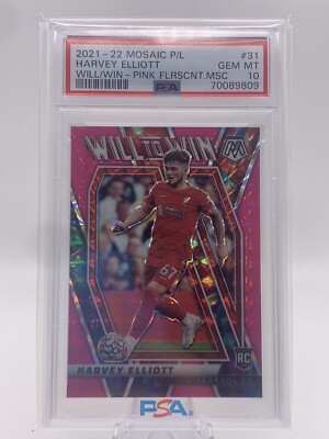 2021 Mosaic HARVEY ELLIOTT Will To Win Pink Fluorescent Prizm 06