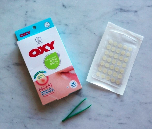 OXY Anti Bacterial Acne Patch Sterile Double Action Absorbs Oil 1 Box 35 Pieces - Image 3 of 4