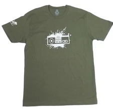 Next Level Apparel T-shirt Men's Large CTV Power Up Olive Green Christian TV
