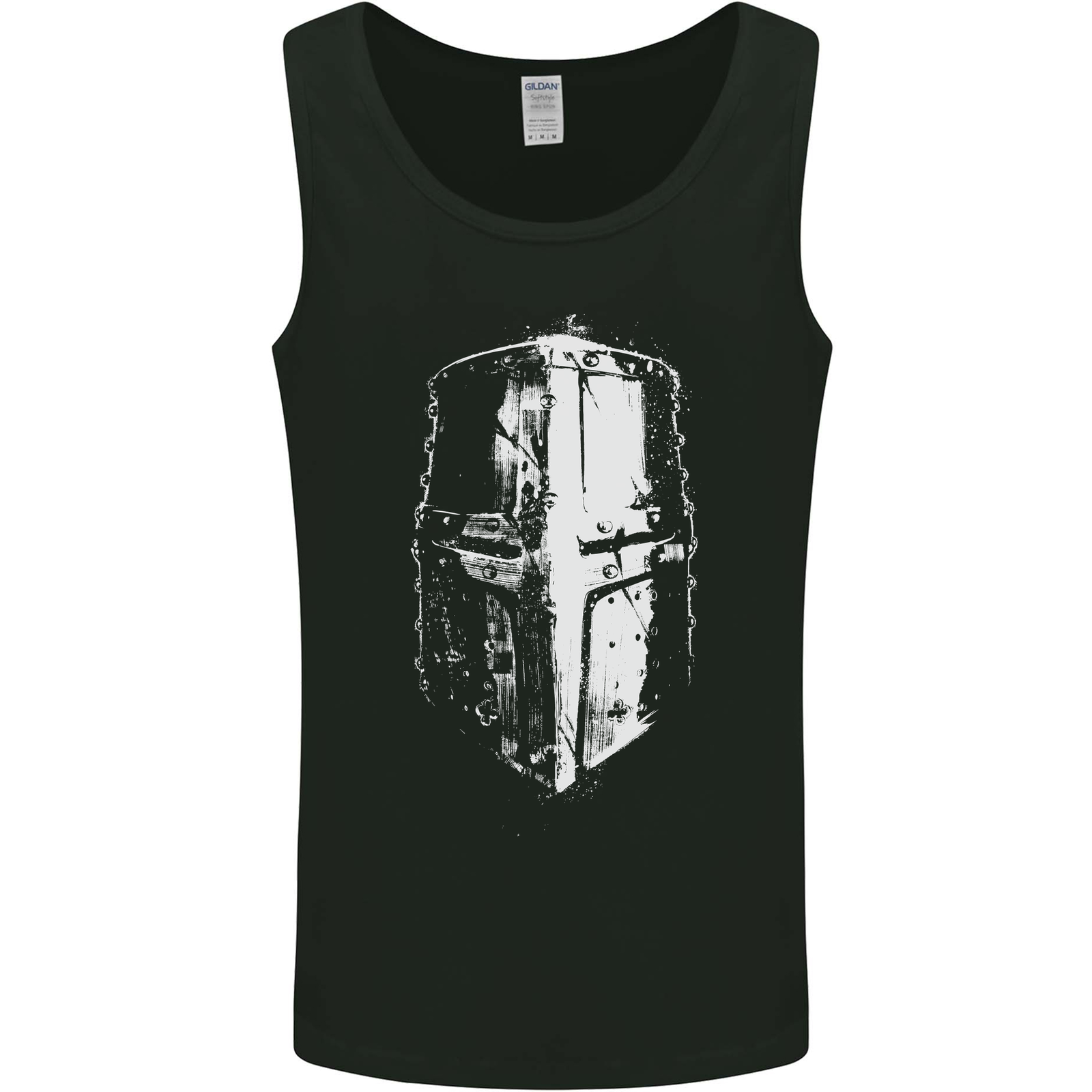 Medieval Helmet Gym Training Top Bodybuilding Mens Vest Tank Top