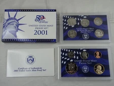 2001-S US Mint Proof Set 10 Coin Set OGP Original Government Packaging COA