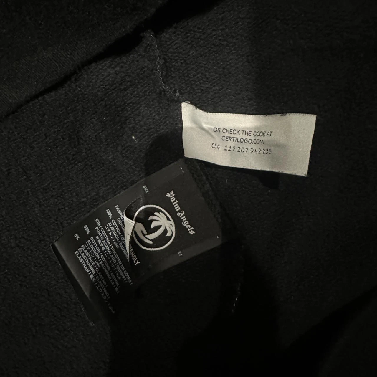 Felpa con cappuccio spray Palm Angels Star taglia media nera