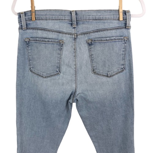 J BRAND Beach Line DENIM JEANS Capri Womens 30 Light Blue Wash Mid Rise Stretch - Picture 6 of 18