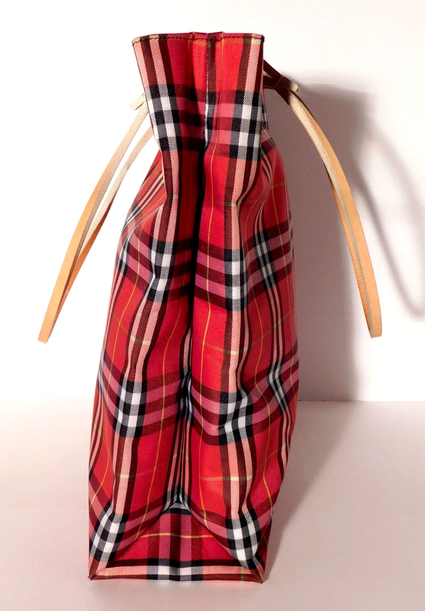 Burberry red plaid purse clearance
