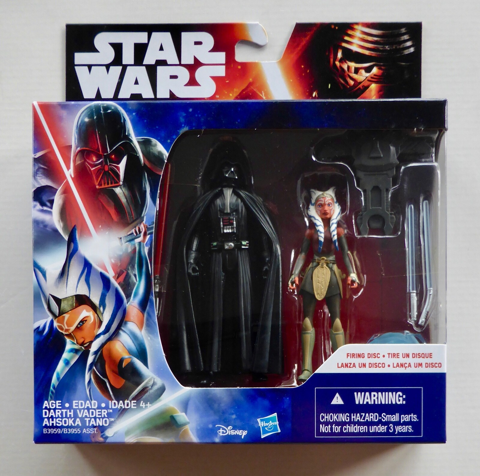STAR WARS NEW REBELS MISSION SERIES 2 PACK DARTH VADER VS AHSOKA TANO MOC FIGURE