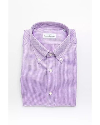 Robert Friedman  Men's Non-Iron Dress Shirt - Lavender  -  Shirts  - Pink -Size