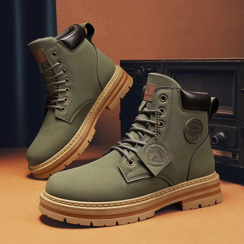 Botas Botines De Moda Para Hombre Zapato Trabajo Zapatilla Antideslizante Casual