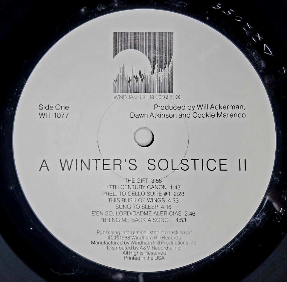 Windham Hill Artists Winter's Solstice II (1988) Vinyl Record LP Album
