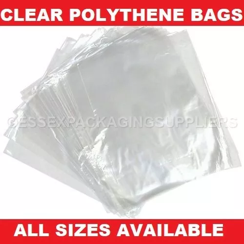 Clear Polythene Bags Plastic All Sizes Craft Food Storage Large