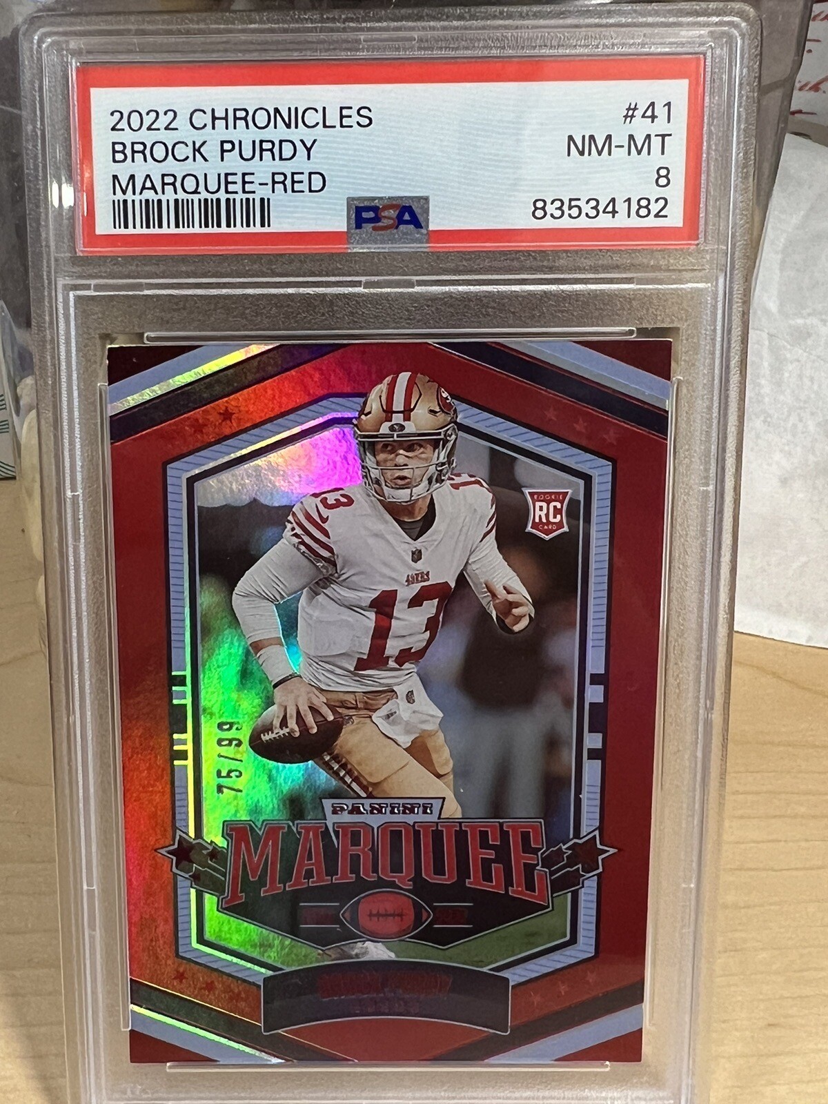 Brock Purdy Panini Chronicles Marquee #41 Red