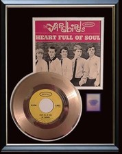 YARDBIRDS HEART FULL OF SOUL  45 RPM GOLD METALIZED RECORD RARE FRAMED NON RIAA