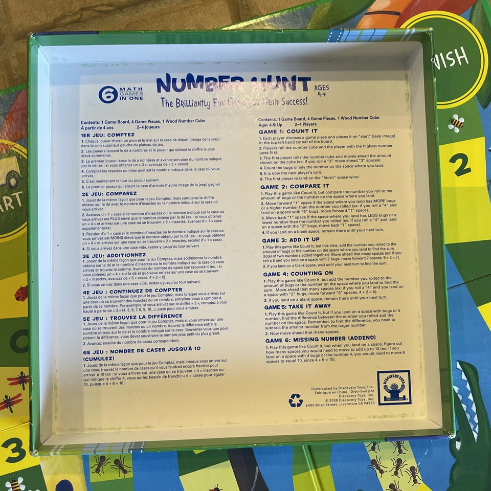Discovery Toys Number Hunt The Brilliantly Fun Game For Math Success 6 Games n 1 - Image 4 of 4